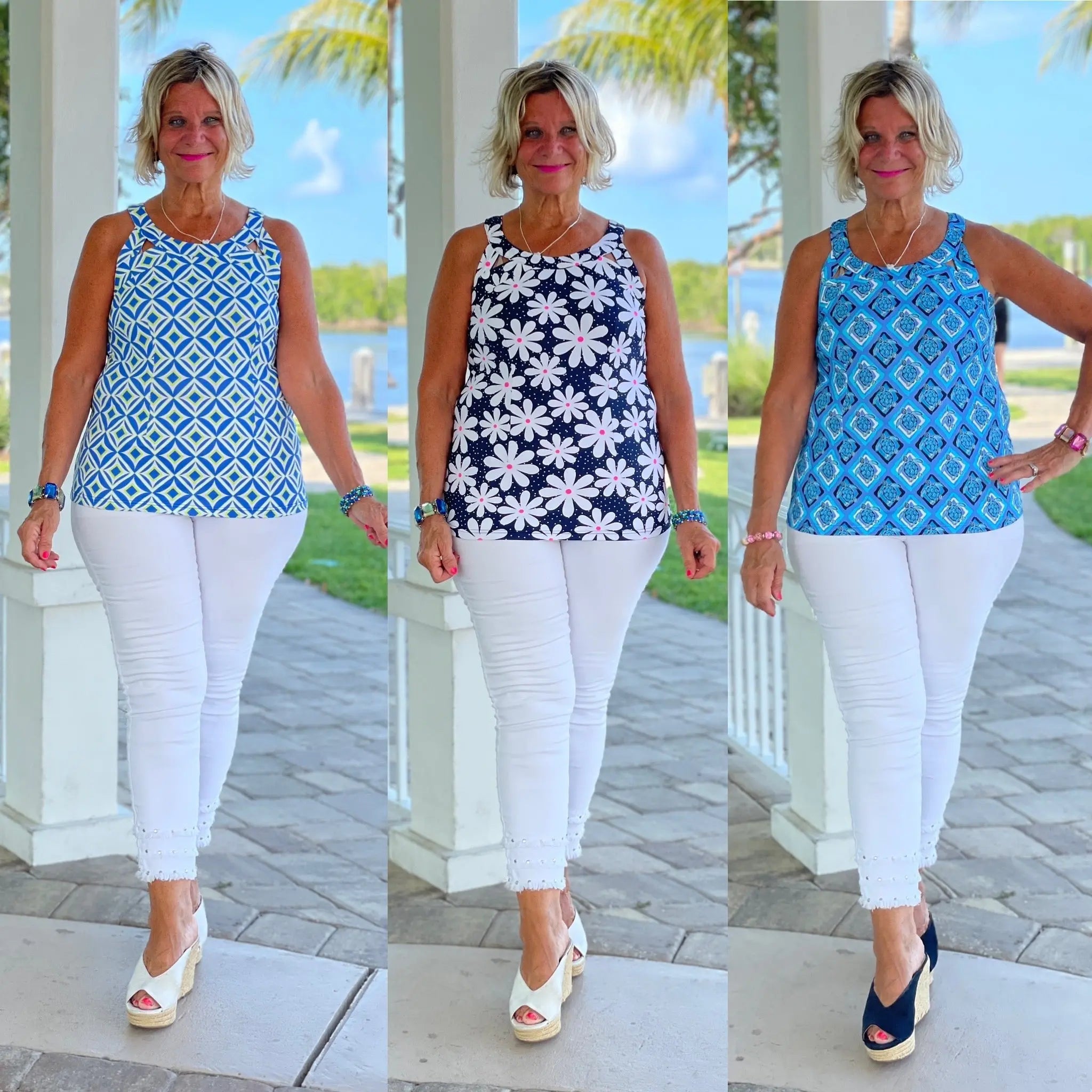 LULU-B HALTER CUTOUT TOP