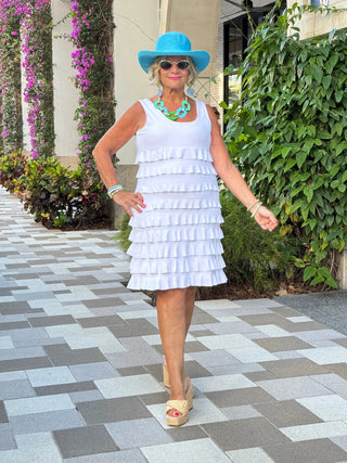 WHITE CHA CHA DRESS LULU-B