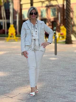 LULU-B STONE VELOUR PANTS LULU-B