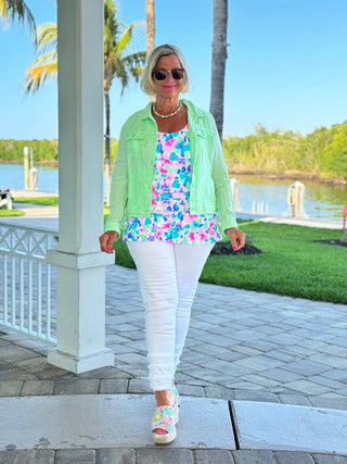 PINK PETALS CHA CHA TANK LULU-B