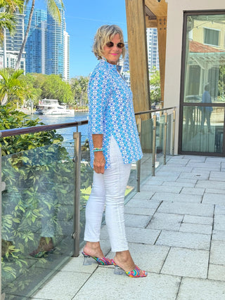 LULU B COASTAL BLOOM TUNIC LULU-B