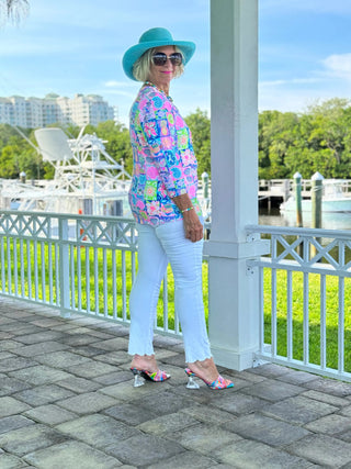SANDY BEACH COLOR V NECK LULU-B