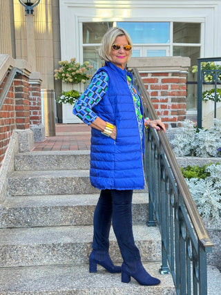 LULU-B COBALT PUFFER VEST LULU-B
