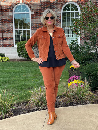 LULU-B  COPPER VELOUR JACKET LULU-B