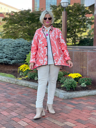 CORAL SHADES OF FALL REVERSIBLE JACKET I REVERSIBLES