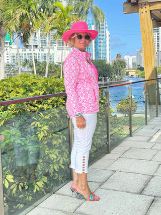 LULU B TROPIC PETALS FULL ZIPPER JACKET LULU-B