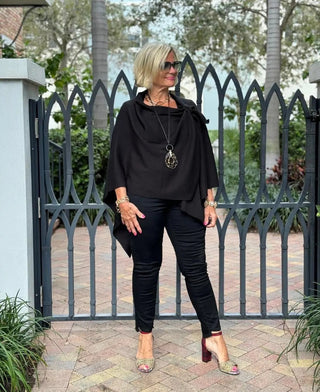 BLACK TWO WAY WRAP CALIFORNIA DREAMING