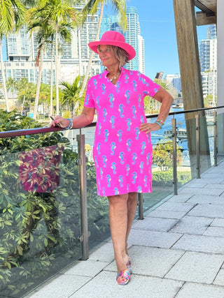 LULU B SEAHORSE BAY SHORT SLEEVE DRESS LULU-B