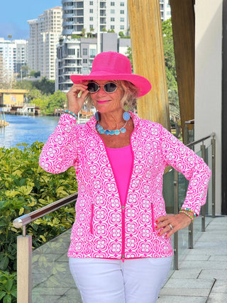 LULU B TROPIC PETALS FULL ZIPPER JACKET LULU-B