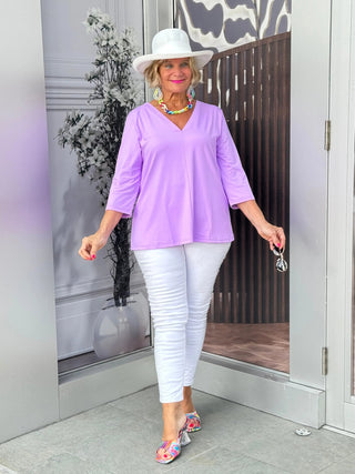 TAILORED V LILAC SLEEVE LULU-B