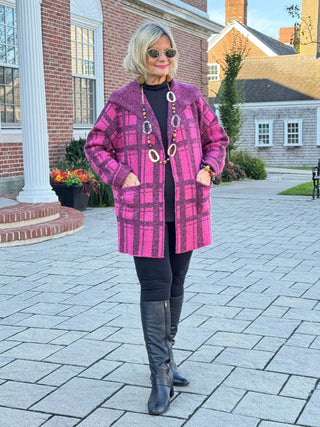 SOUTHERN NIGHTS BURGUNDY POCKET SWEATER Cathys Place