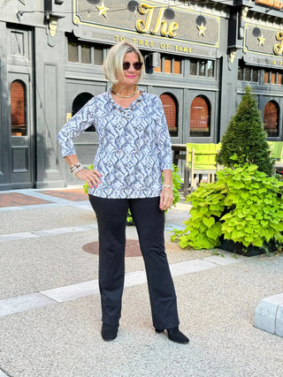 LULU-B WINTER WHITE RUFFLE TOP LULU-B