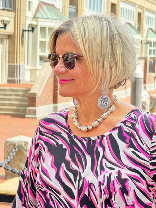 LULU-B PINK SIZZLE ASYMMETRIC TOP LULU-B