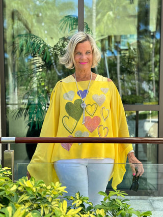 SWAROVSKI CRYSTAL YELLOW  HEART TOP KOKOMO