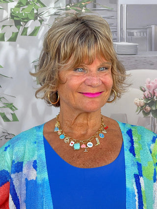 SUMMERTIME Charm Station Paperclip Necklace CATHYS RESORTWEAR