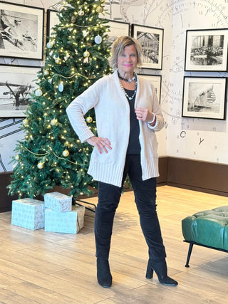 LULU-B BLUSH CHENILLE CARDIGAN LULU-B