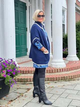 LULU-B SIZZLE BLUE SLEEVE DRESS LULU-B