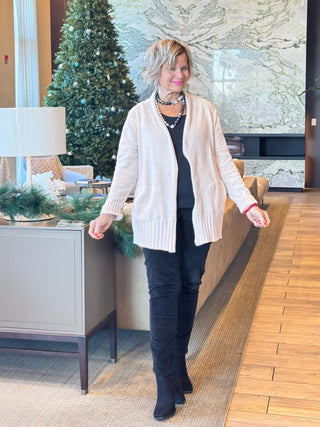 LULU-B BLUSH CHENILLE CARDIGAN LULU-B