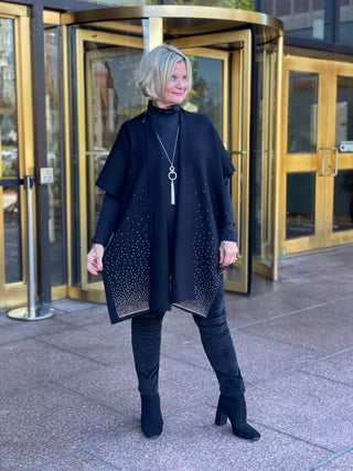 BLACK WINTER BLING WRAP Accent fashions