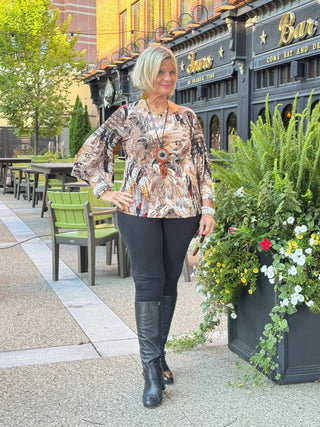 LEOPARD TAN FASHION TOP Cathys Place