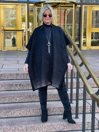 BLACK WINTER BLING WRAP Accent fashions