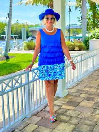 BLUE CHA CHA TANK TOP LULU-B