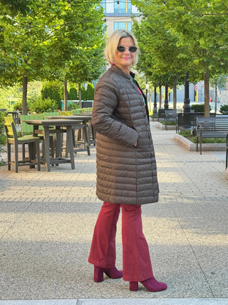 OLIVE LONG PUFFER JACKET LULU-B