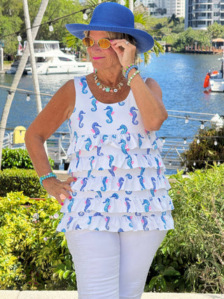 LULU B SHORELINE CHARM CHA CHA TANK LULU-B