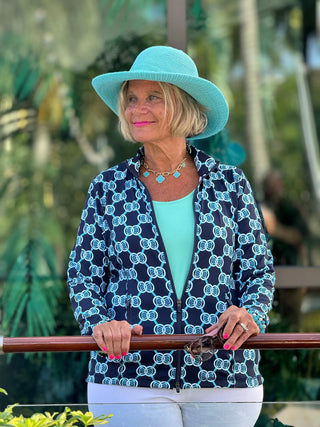 BLUE MEDALLION FULL ZIPPER LULU-B