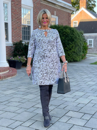 ELEGANT EXPRESSIONS KEYHOLE DRESS LULU-B