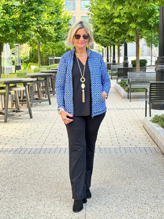 LULU-B SHADES OF BLUE FULL ZIPPER LULU-B