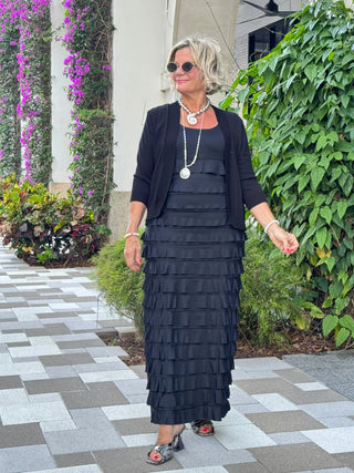 MIAMI NIGHTS  BLACK BLACK CHA CHA DRESS ion LULU-B