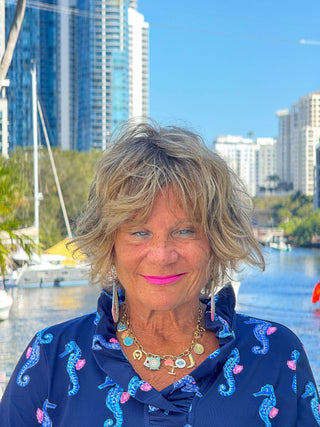 LULU B MIDNIGHT REEF RUFFLE TOP LULU-B