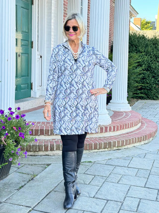 LULU-B WINTER WHIT HALF E ZIPPER DRESS LULU-B