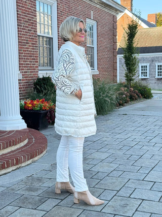 LULU-B IVORY PUFFER VEST LULU-B