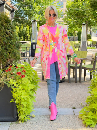 ETHYL PINK WATERFALL CARDIGAN ETHYL JEANS
