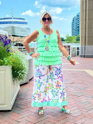 TROPICAL TURTLE PALAZZO CATHYS RESORTWEAR
