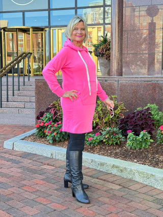 Lulu b  kangaroo Hot Pink Scuba Dress LULU-B