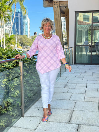 LULU B PINK CHIC ASYMMETRIC TOP LULU-B