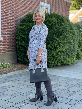 ELEGANT EXPRESSIONS KEYHOLE DRESS LULU-B