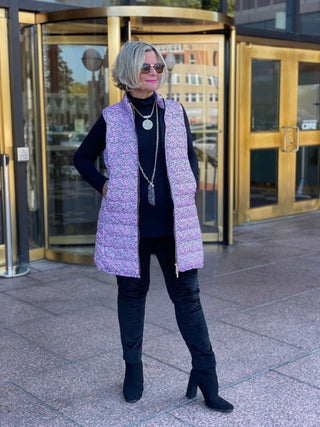 AUBREY PINK PUFFER VEST LULU-B
