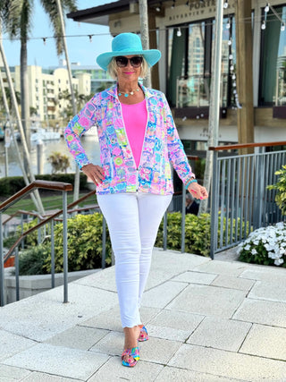 SANDY BEACH COLOR FULL ZIPPER LULU-B