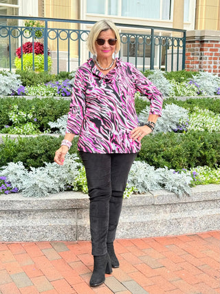 LULU-B PINK SIZZLE RUFFLE TOP LULU-B