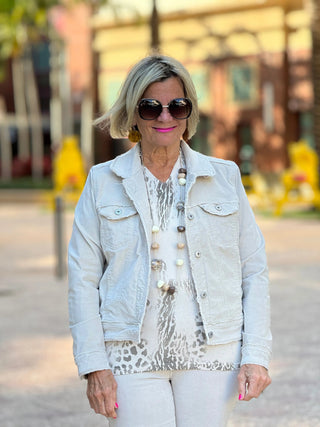 LULU-B STONE VELOUR JACKET LULU-B