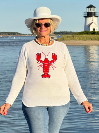 WHITE LOBSTER SWEATER LULU-B