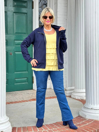 NAVY FULL ZIPPER LULU-B