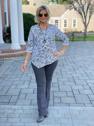 ELEGANT EXPRESSIONS ASYMMETRIC TOP LULU-B