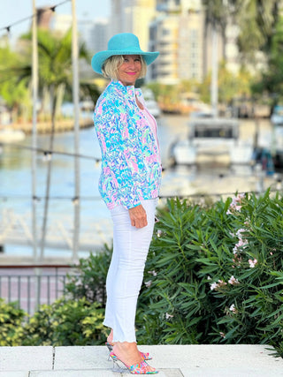 SPLASH OF PINK  FULL ZIPPER LULU-B