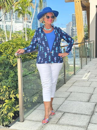 LULU B MIDNIGHT REEF FULL ZIPPER JACKET LULU-B