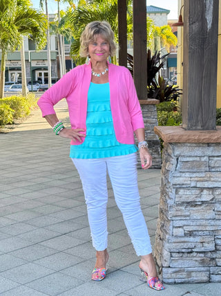 LULU-B PEYTON HOT PINK SHRUG LULU-B